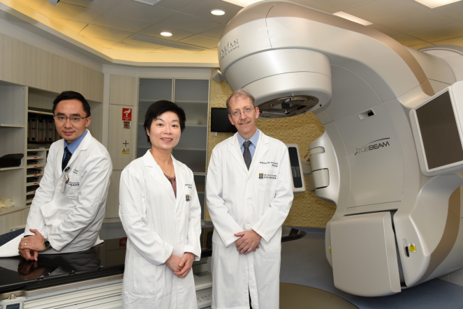 (From left) Dr Victor Lee Ho-fun, Clinical Assistant Professor of Department of Clinical Oncology, Professor Dora Kwong Lai-wan, Clinical Professor of Department of Clinical Oncology and Professor John Malcolm Nicholls, Clinical Professor of Department of Pathology; Li Ka Shing Faculty of Medicine, HKU participated in this clinical study.  